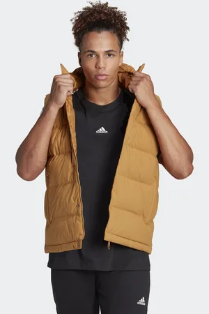 adidas Mens Helionic Hooded Down Vest - Recycled Material - Size Medium