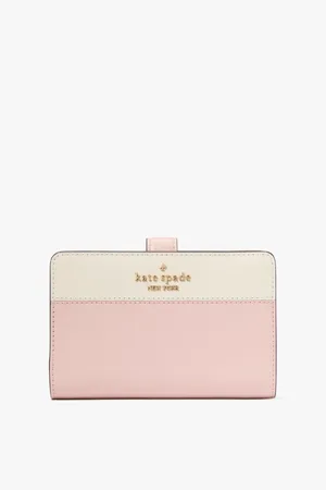 Kate Spade Womens Madison Colorblock Saffiano Leather Medium Compact Bifold Wallet - - One Size