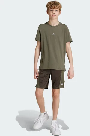 adidas Kids Unisex Training AEROREADY Heather Shorts - Recycled Material - Size 9-10Y