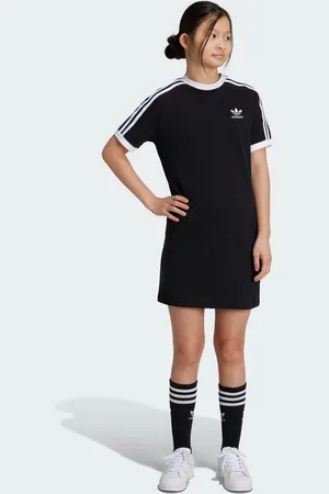 adidas Kids Unisex Adicolor Tee Dress - Cotton - Size 7-8Y
