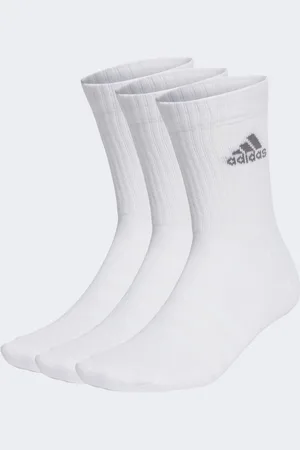 adidas Unisex Cushioned Crew Socks 3 Pairs - Cotton - Size UK 4.5-6