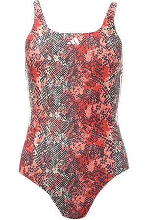 adidas Womens 3-Stripes Graphic Swimsuit in Multi colour - - Size 10 UK