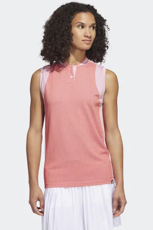 adidas Womens Ultimate365 Tour Sleeveless Primeknit Golf Polo Shirt - Recycled Material - Size Small