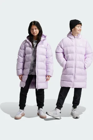 adidas Kids Unisex Future Icons Long Padded Jacket - Recycled Material - Size 11-12Y
