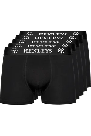 Henleys Mens McBlacken Boxer Shorts (Pack of 5) - Size Large