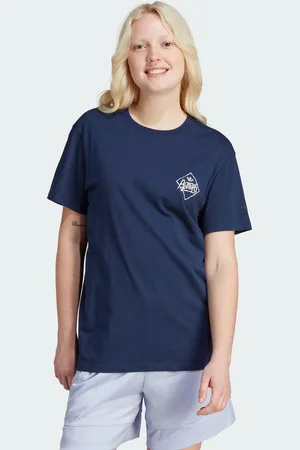 adidas Womens Watermark Graphic Tee - Cotton - Size Small