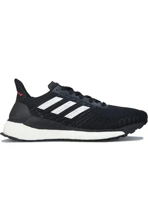 adidas Womenss Solarboost 19 Running Shoes in Black-White Textile - Size UK 4.5