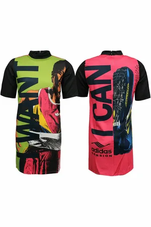adidas Collective Memories Womens Multicoloured T-Shirt Dress - - Size 4 UK