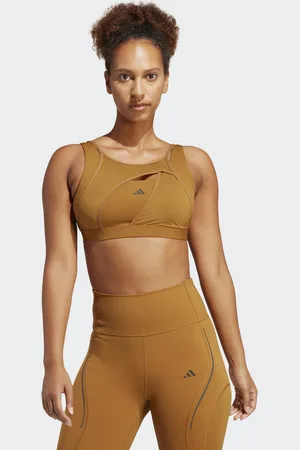 adidas Womens Powerimpact Luxe Medium-Support Bra - Recycled Material - Size S (B-C)
