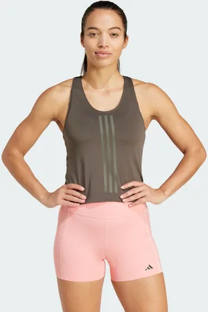 adidas Womens Power Reversible 3-Stripes Tight Fit Tank Top - Recycled Material - Size Large