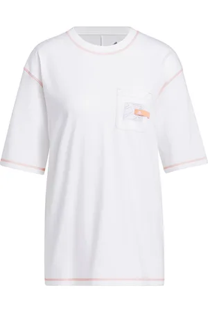 adidas Womens Sport Statement Boyfriend Pocket Tee - Cotton - Size Small