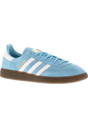 adidas Mens Handball Spezial Leather Upper Trainers Seven Eyelet Lace Fastening Classic 3 Stripe De - Suede - Size UK 8