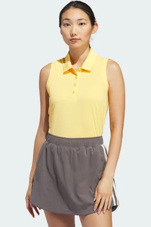 adidas Womens Ultimate365 Solid Sleeveless Polo Shirt - Recycled Material - Size X-Large