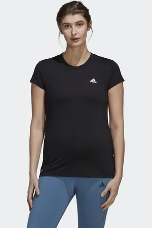 adidas Womens Designed to Move Colorblock Sport Tee (Maternity) - Recycled Material - Size X-Large