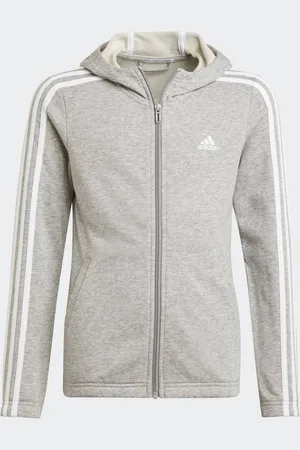 adidas Childrens Unisex Essentials 3-Stripes Hoodie - Cotton - Size 4-5Y