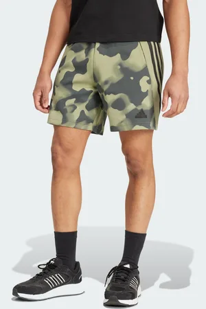 adidas Mens Future Icons 3-Stripes Allover Print Shorts - Cotton - Size X-Large