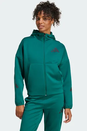 adidas Womens Z.N.E. Full-Zip Hoodie - Recycled Material - Size X-Small