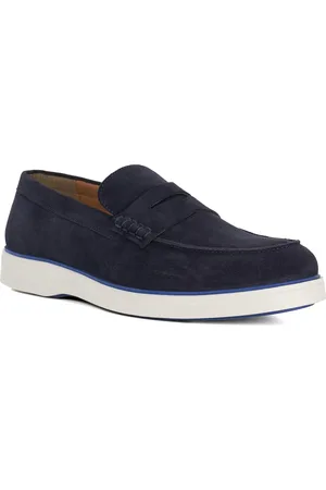 Dune Mens Buntis - Rubber Sole Penny Trim Loafers - Suede - Size UK 9