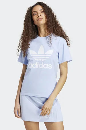 adidas Womens Adicolor Classics Trefoil Tee - Cotton - Size Small