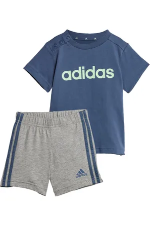 adidas Kids Unisex Essentials Lineage Organic Cotton Tee and Shorts Set - - Size 0-3M