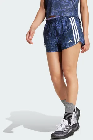 adidas Womens Own the Run Excite Allover Print AEROREADY Shorts - Recycled Material - Size L - 3"