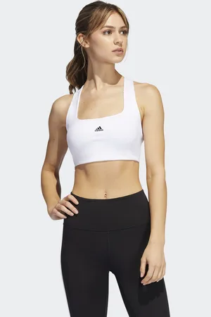 adidas Womens Powerimpact Training Medium-Support Bra - Recycled Material - Size L (D-DD)