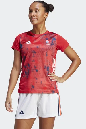 adidas Womens France Handball Tee - Recycled Material - Size X-Large