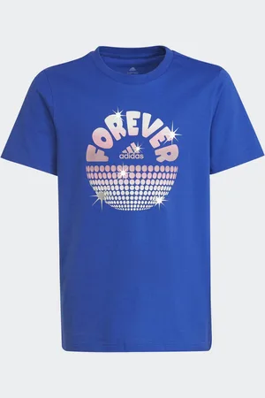 adidas Childrens Unisex Glam Graphic Tee - Cotton - Size 11-12Y