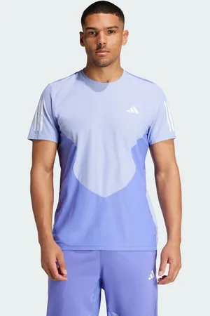 adidas Mens Own the Run Colorblock AEROREADY Tee - Recycled Material - Size Large