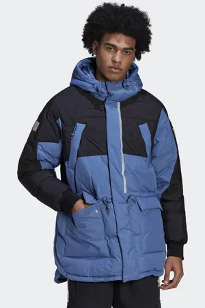 adidas Mens Adventure Down Regen Hooded Puffer Jacket - Polyamide - Size Medium