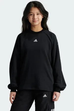 adidas Kids Unisex Street Jam Crew Sweatshirt - Cotton - Size 9-10Y