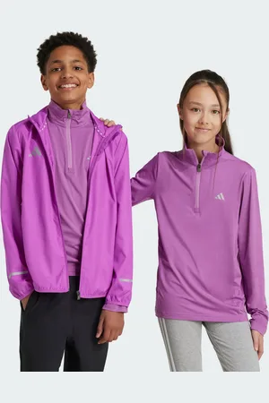 adidas Kids Unisex Training AEROREADY 1/2-Zip Long Sleeve Tee - - Size 13-14Y