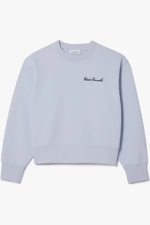 Lacoste Womens Oversized Double Face Jogger Sweatshirt in Cotton - Size 14 UK