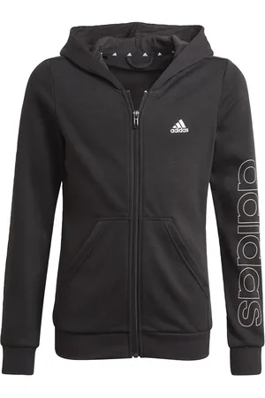 adidas Childrens Unisex Essentials Full-Zip Hoodie - Cotton - Size 4-5Y