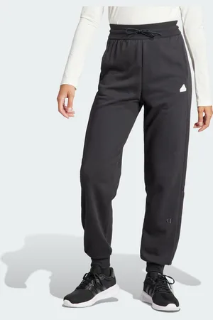 adidas Womens Embroidered French Terry Loose Pants - Cotton - Size 2XS