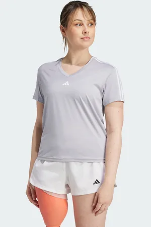 adidas Womens AEROREADY Train Essentials 3-Stripes V-neck Tee - - Size Small