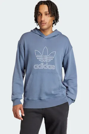 adidas Mens Adicolor Outline Trefoil Hoodie - Cotton - Size Large