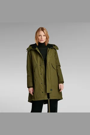 G-Star Womens G-Star RAW Hooded Fishtail Parka - - Size Large