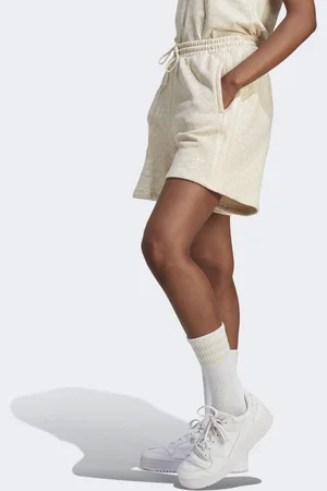 adidas Womens Trefoil Monogram Shorts - Cotton - Size X-Small