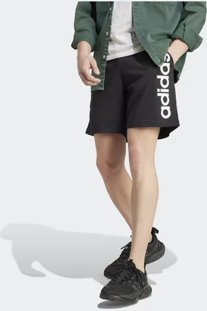 adidas Mens AEROREADY Essentials Single Jersey Linear Logo Shorts - Cotton - Size Medium