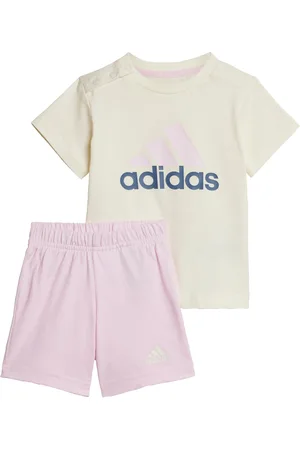 adidas Kids Unisex Essentials Organic Cotton Tee and Shorts Set - - Size 6-9M