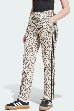 adidas Womens Leopard Firebird Track Pants - Cotton - Size 2XS