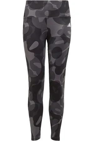 adidas Kids Unisex Essentials AEROREADY Seasonal Print High-Waist 7/8 Leggings - Recycled Material - Size 9-10Y
