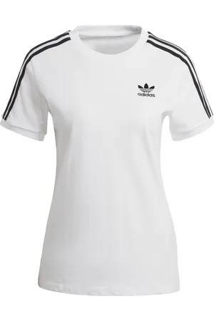 adidas Womens Adicolor Classics 3-Stripes Tee - Cotton - Size 6 UK