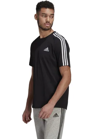 adidas Mens 3 Stripes Core Sport Inspired Jersey Tee - - Size Medium