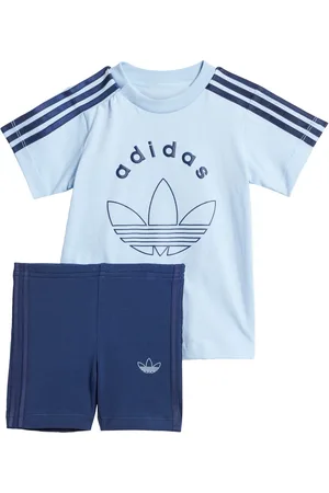 adidas Kids Unisex Graphics Cycling Shorts Set - Cotton - Size 18-24M