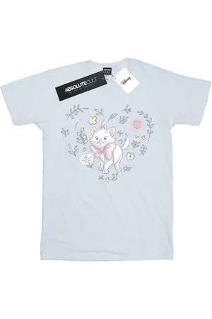 Disney Girls The Aristocats Marie Heart Cotton T-Shirt material_Synthetic - Size 5-6Y