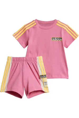 adidas Kids Unisex Adibreak Shorts Tee Set - Cotton - Size 6-9M