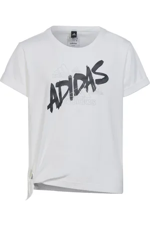 adidas Kids Unisex Dance Knotted Tee - Cotton - Size 11-12Y
