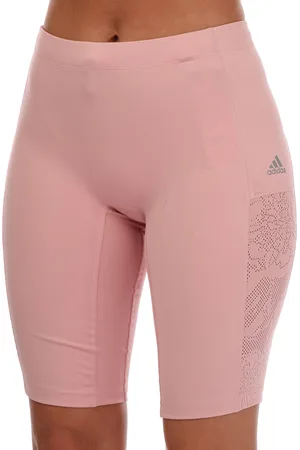 adidas Womens Fastlmpact Lace Running Bike Short Tights in Mauve - - Size UK 16-18 (Womens)